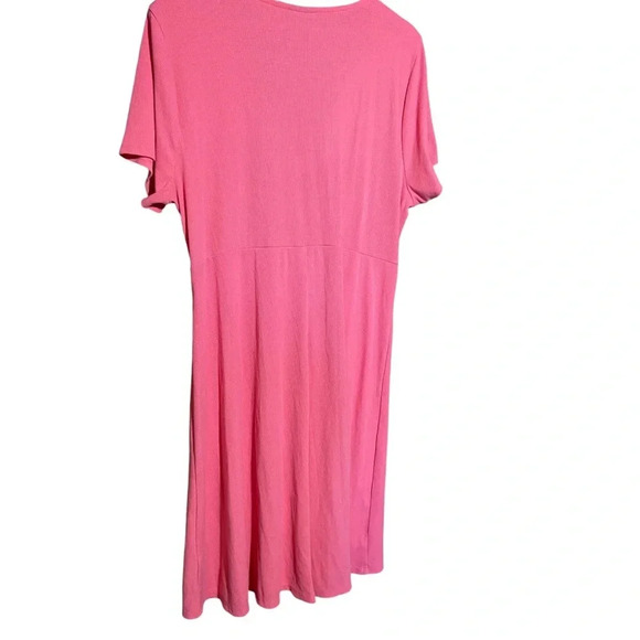 TORRID‎ Coral Mini Rib Knit Twist Front Skater Dress Size 2 ( 2X ) - Picture 5 of 7